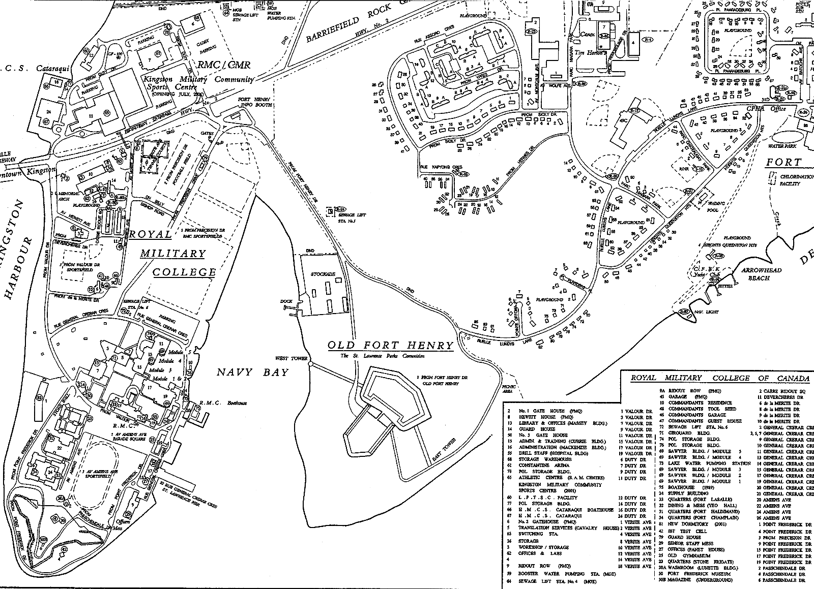 Map of RMC and CFB Kingston - 1