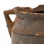 Cast iron cooking pot found in Navy Bay from the late 1700s to early 1800s