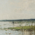 Marsh in the Netherlands by Cornelis Kuypers (1864-1932), presented to the First Canadian Army by a citizen of Liberated Holland and was accepted by Lieutenant General Charles Foulkes 29th June 1946. Accession Number 20100140-001